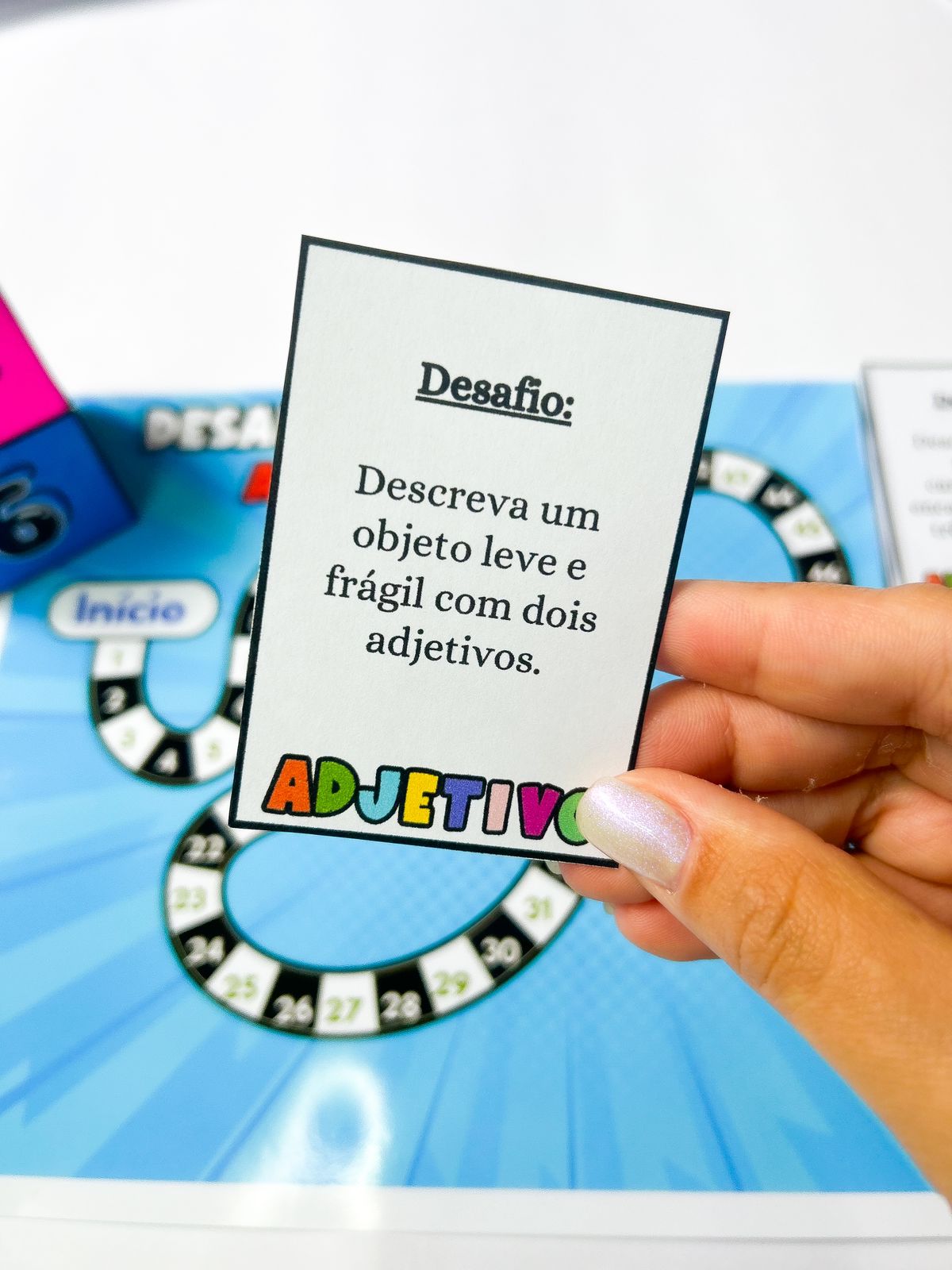 Desafio dos adjetivos – Jogo de tabuleiro – Loja – Português Encantado