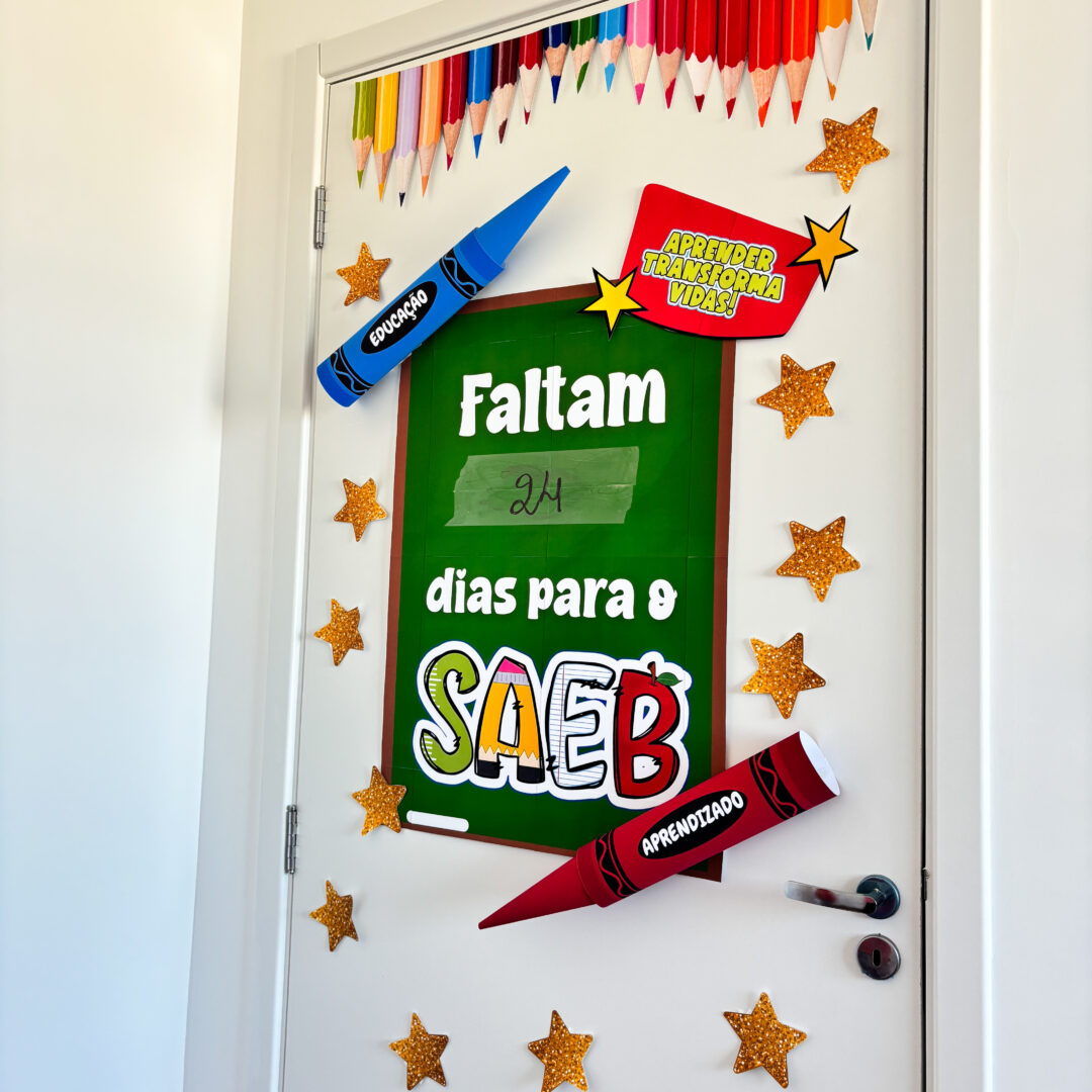 Painel de porta SAEB - Contagem regressiva