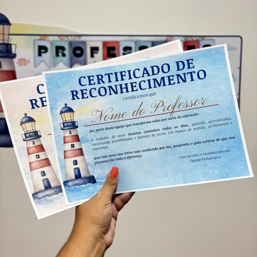 FAROL - Certificado de Reconhecimento - Editável