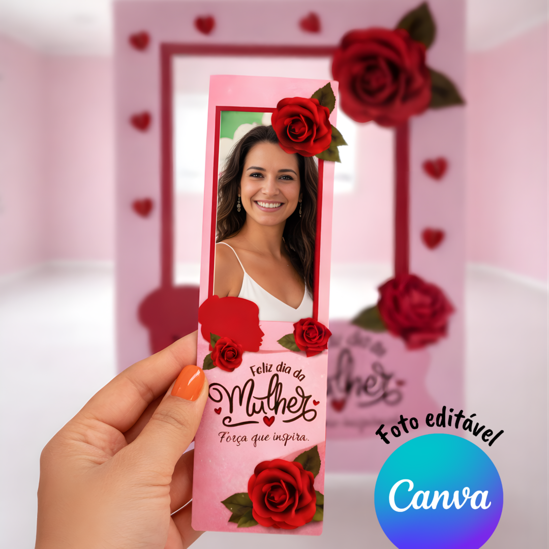 Moldura de fotos + Lembrancinha Dia das Mulheres