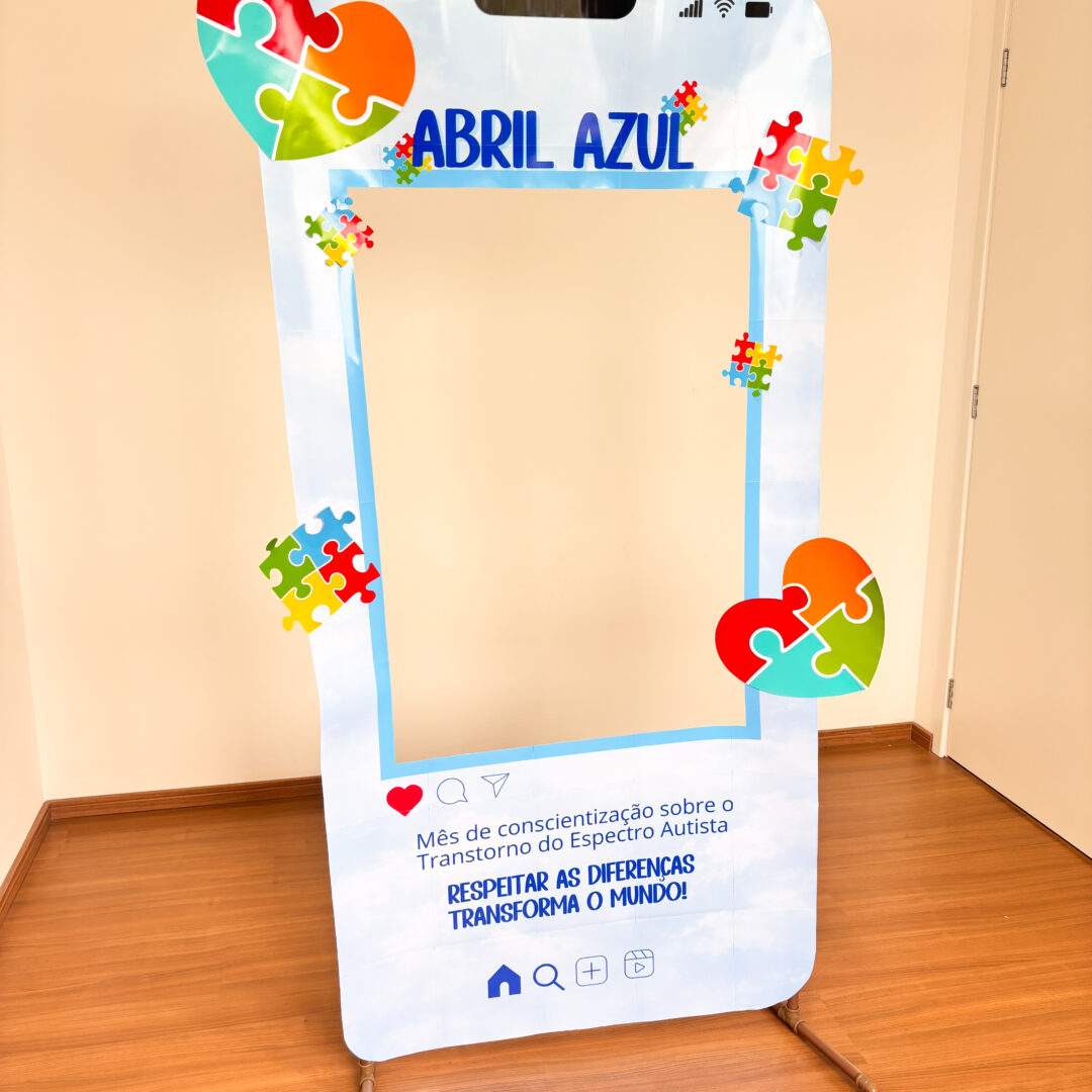 Moldura de fotos - Abril Azul