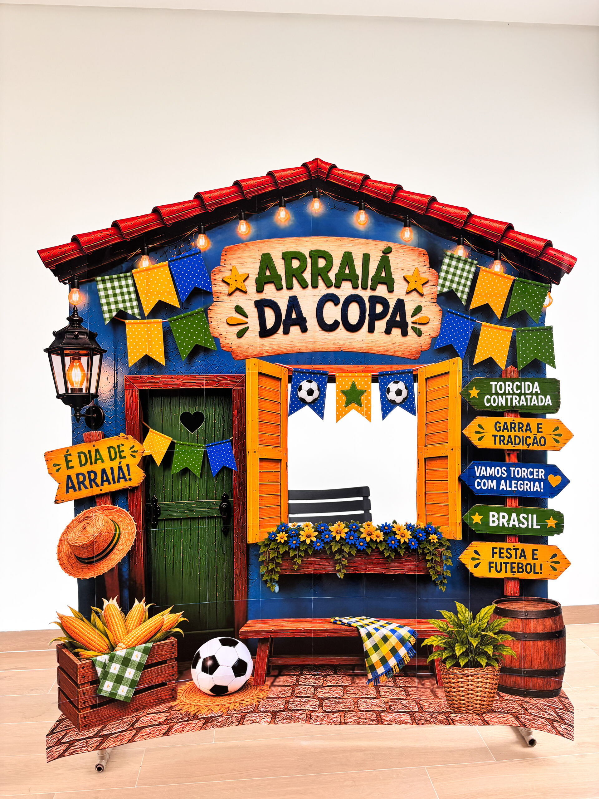 Cenário de fotos - Arraiá da Copa