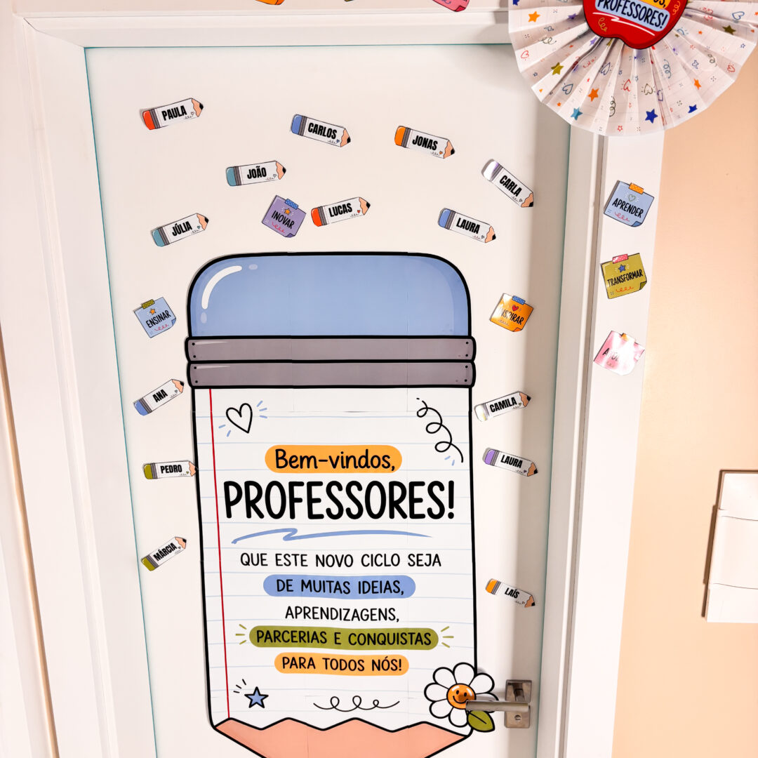 Painel de porta - Acolhida aos professores